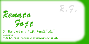 renato fojt business card